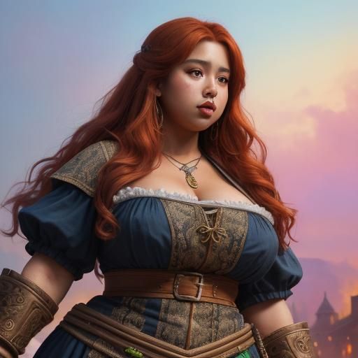 Medieval Peasant Woman in Hyperrealistic Digital Art