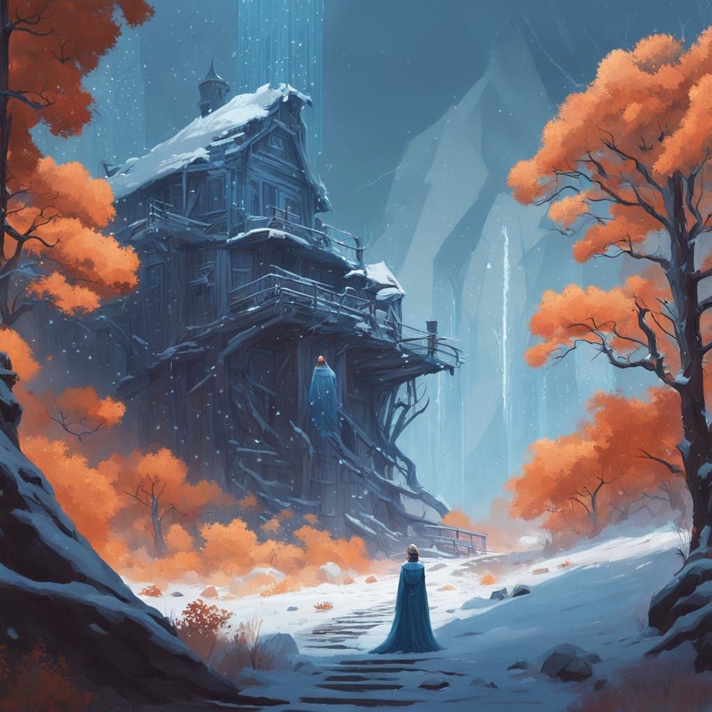 Ethereal Fairy in Frosty Winter Wonderland