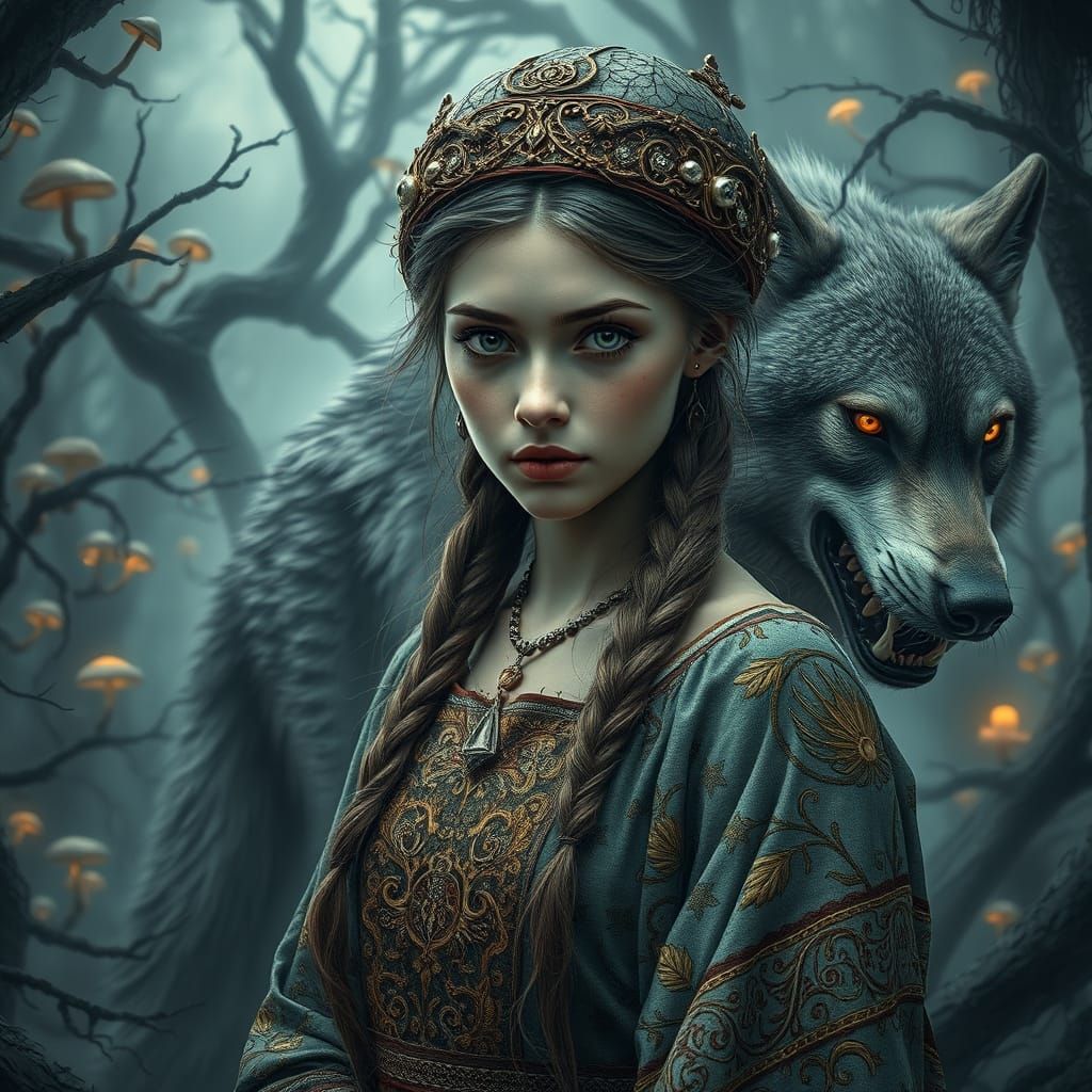 Ethereal Vasilisa in Dark, Cinematic Style