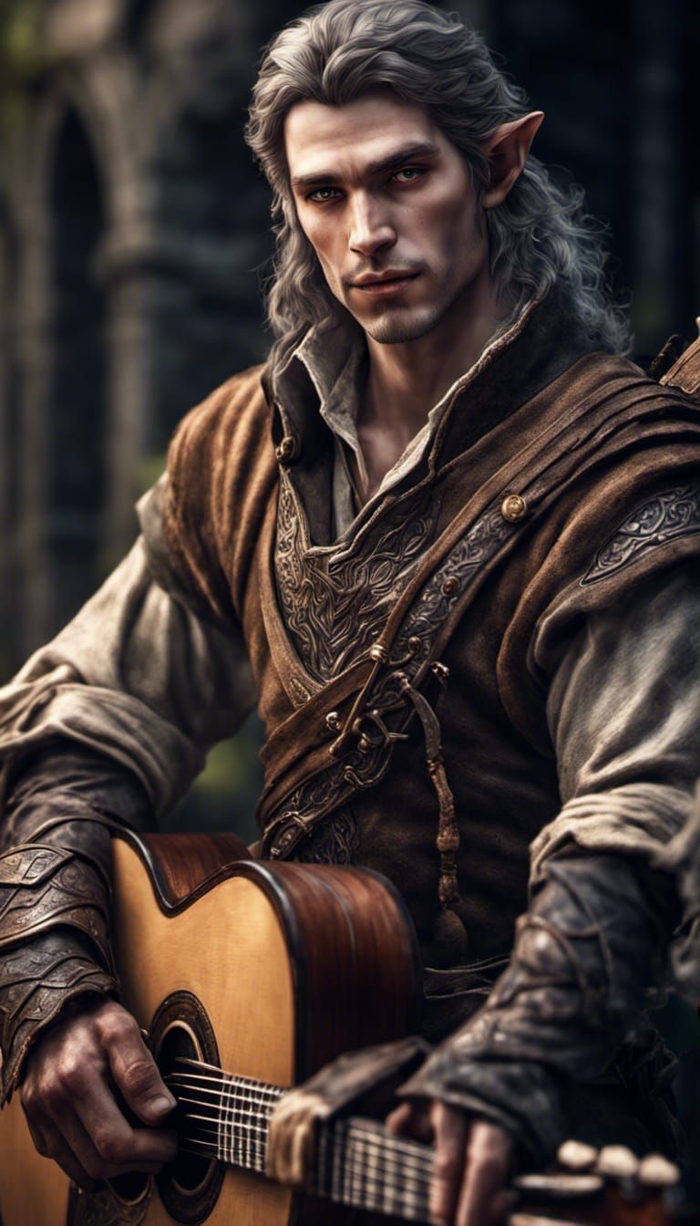Half elf male Bard