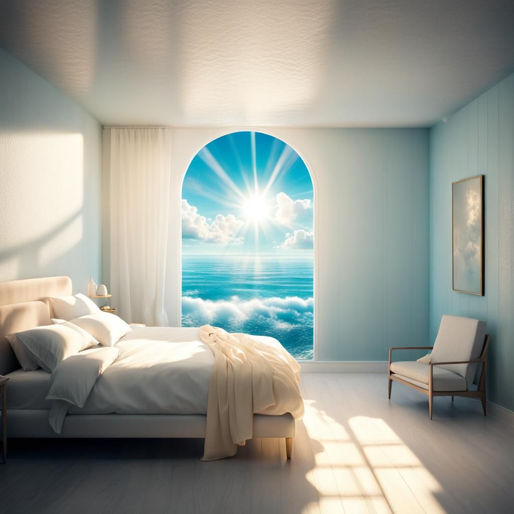 Ocean Melts into Bedroom with Divine Light
