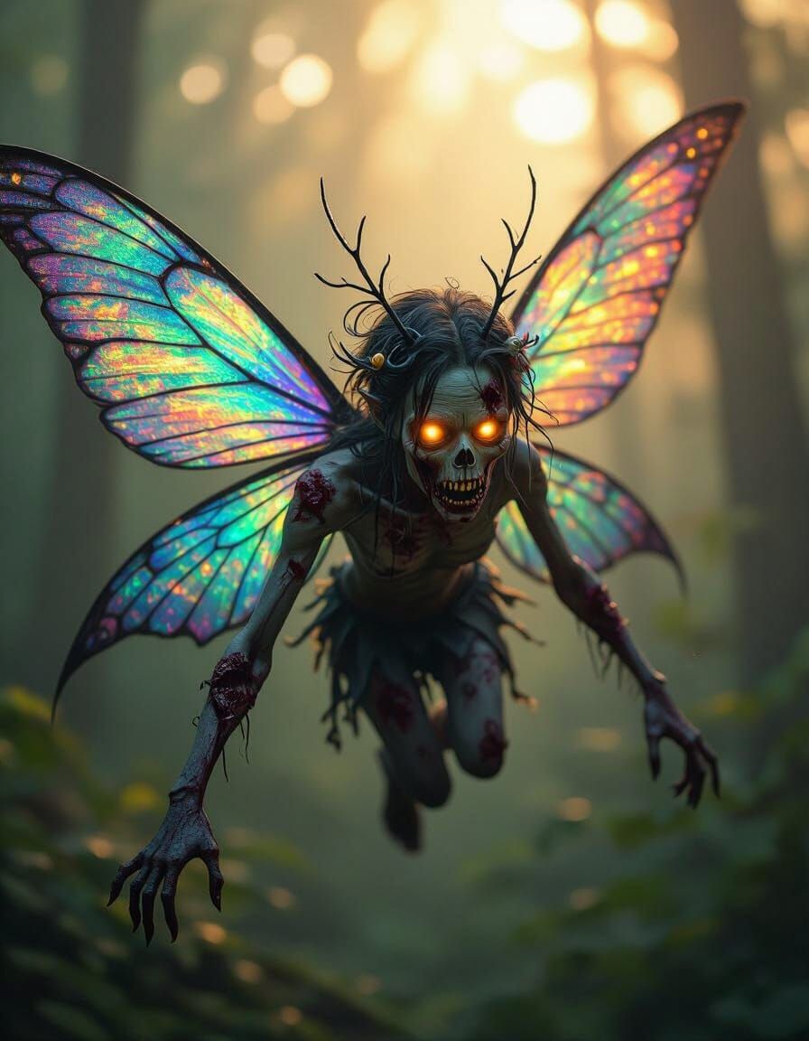 Zombie Fairy in Dark Fantasy Art