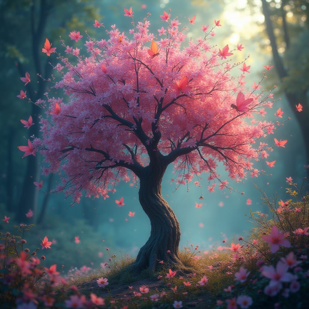 Glasblüte Tree Radiates Love and Light in a Fantastical Worl...