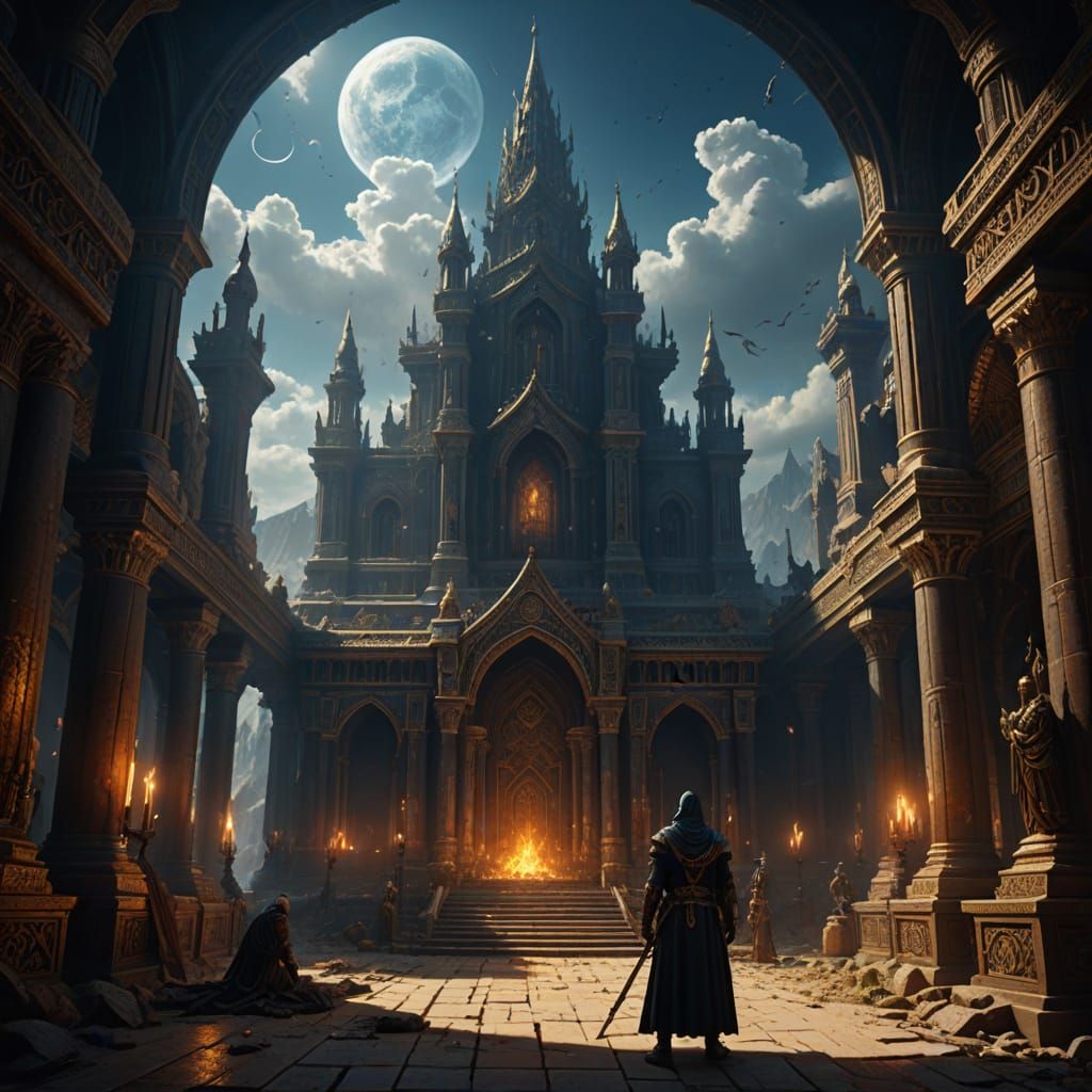 God's Divine Invitation in Vibrant Fantasy Concept Art