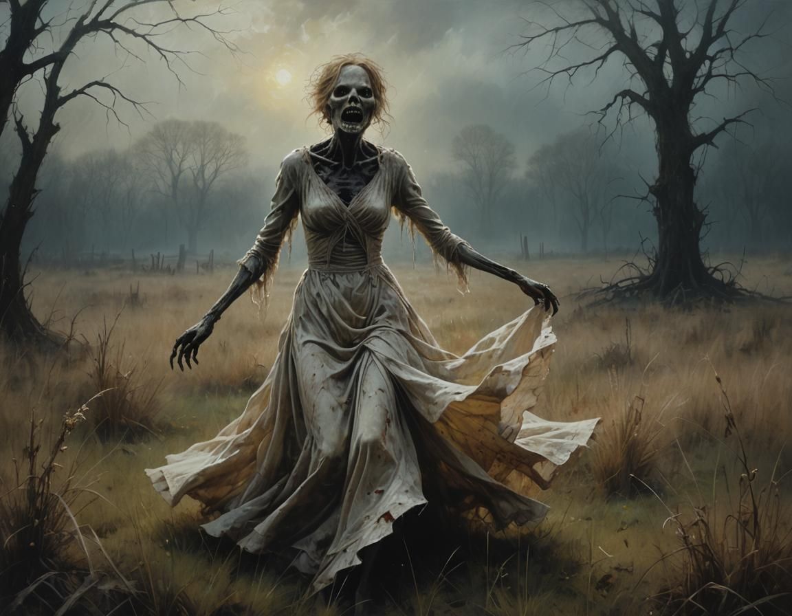 Macabre Noonwraith Dance in a Field