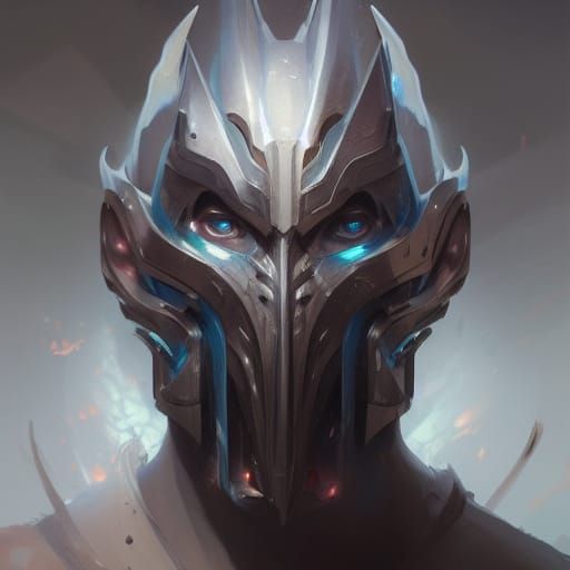 Mordekaiser Portrait in Hyperdetailed Digital Art Style