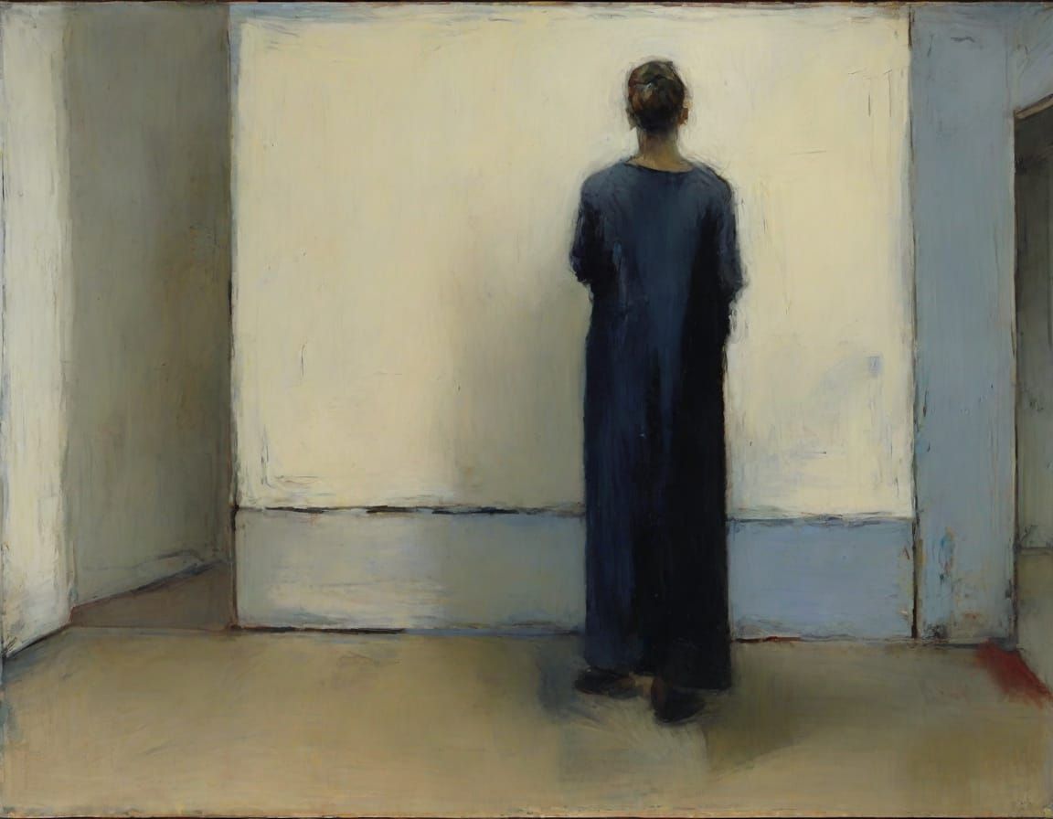 Impressionist Figure Sketch in Oil with Heavy Brushstrokes