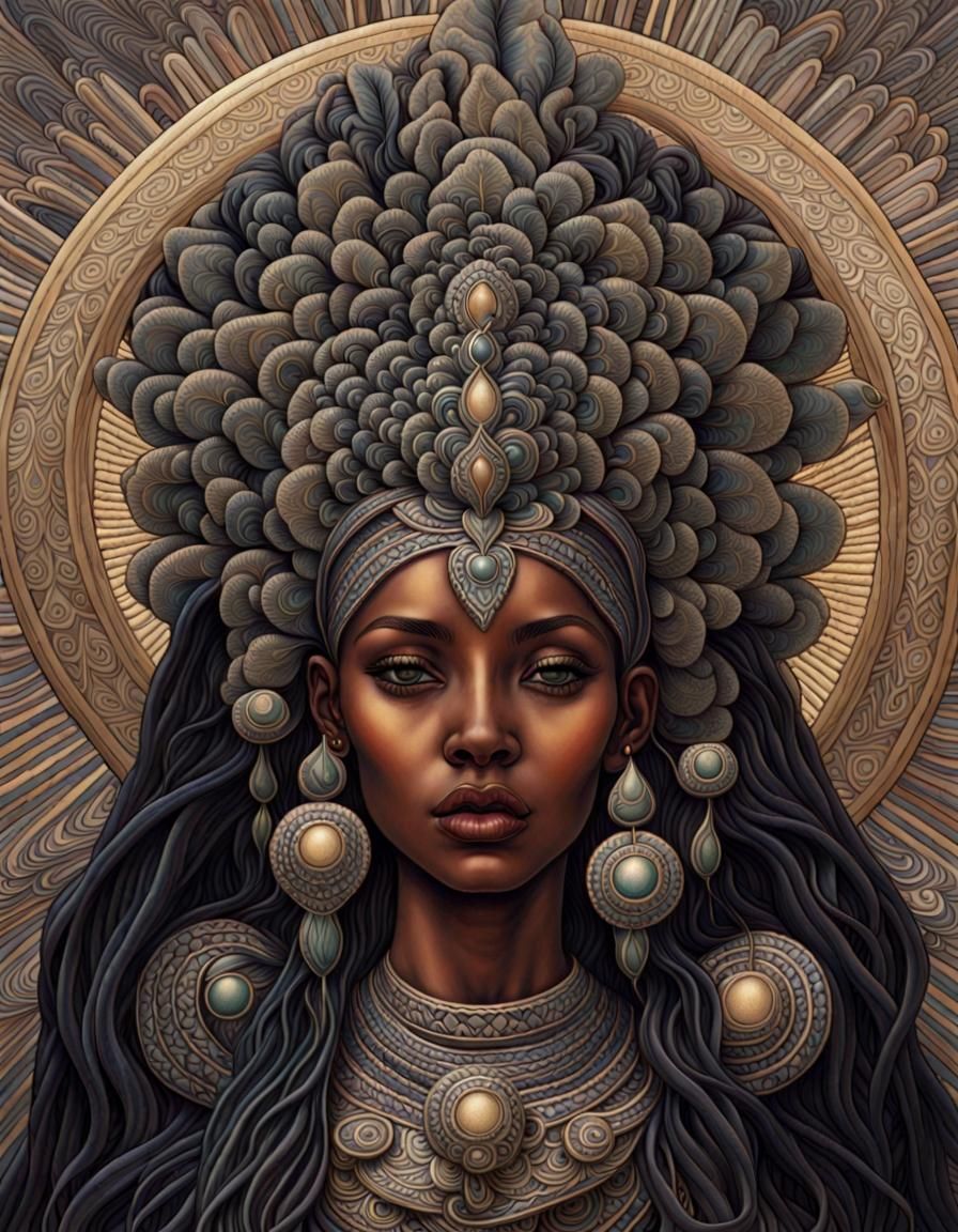 An ancient black goddess of love. Amanda Sage finalRender hy...