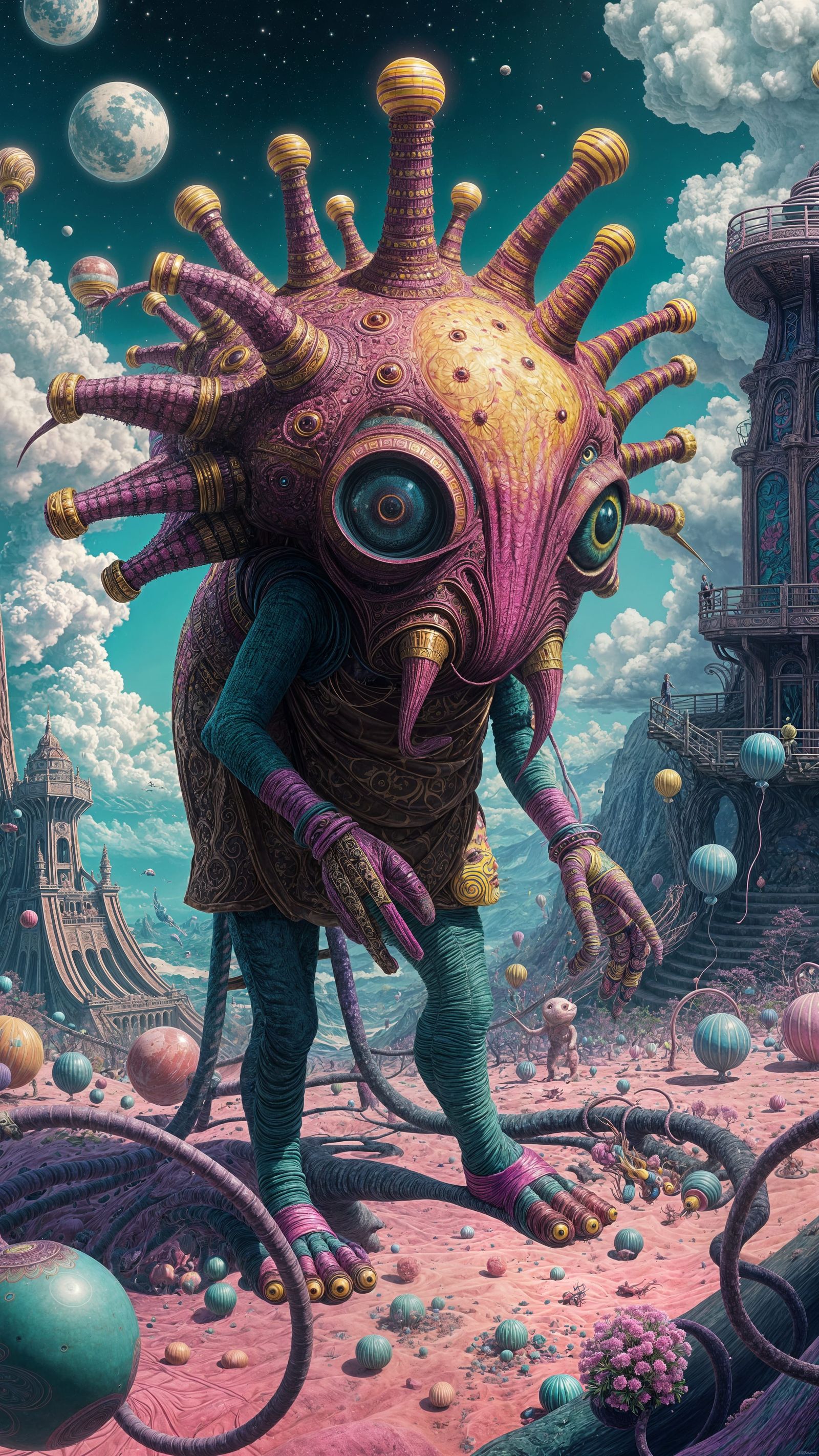 Psychedelic Fantasy Art Creation in Surreal Style