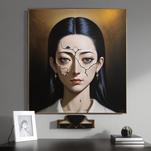 Tired Man's Face in Anime Style: Studio Trigger Art