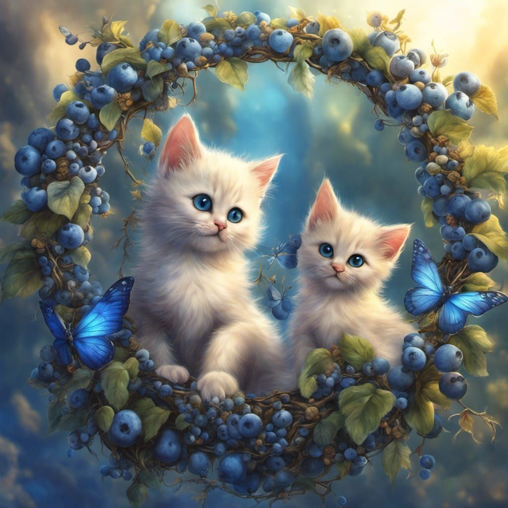 Winged Kittens and Fairies in Candyland Art