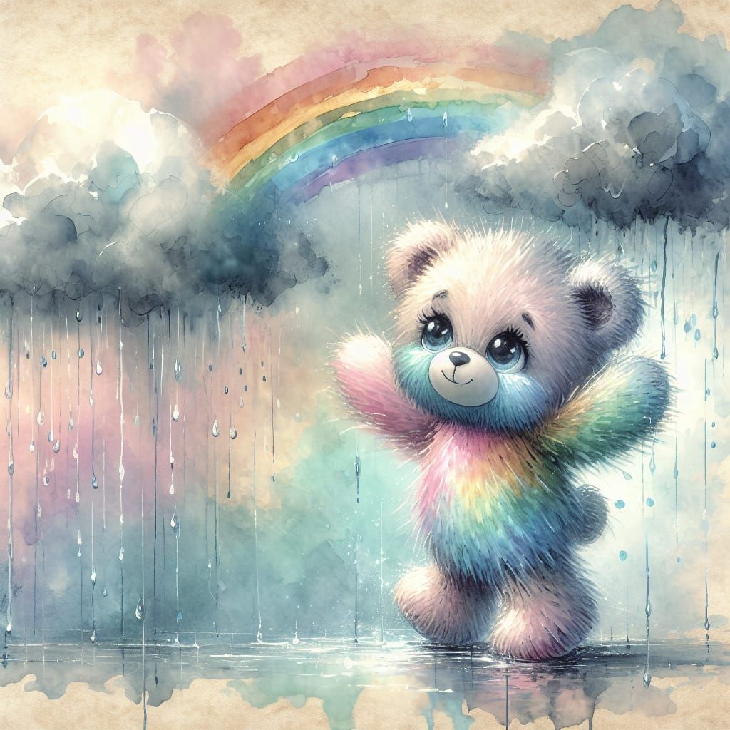 Rainbow Teddy bear