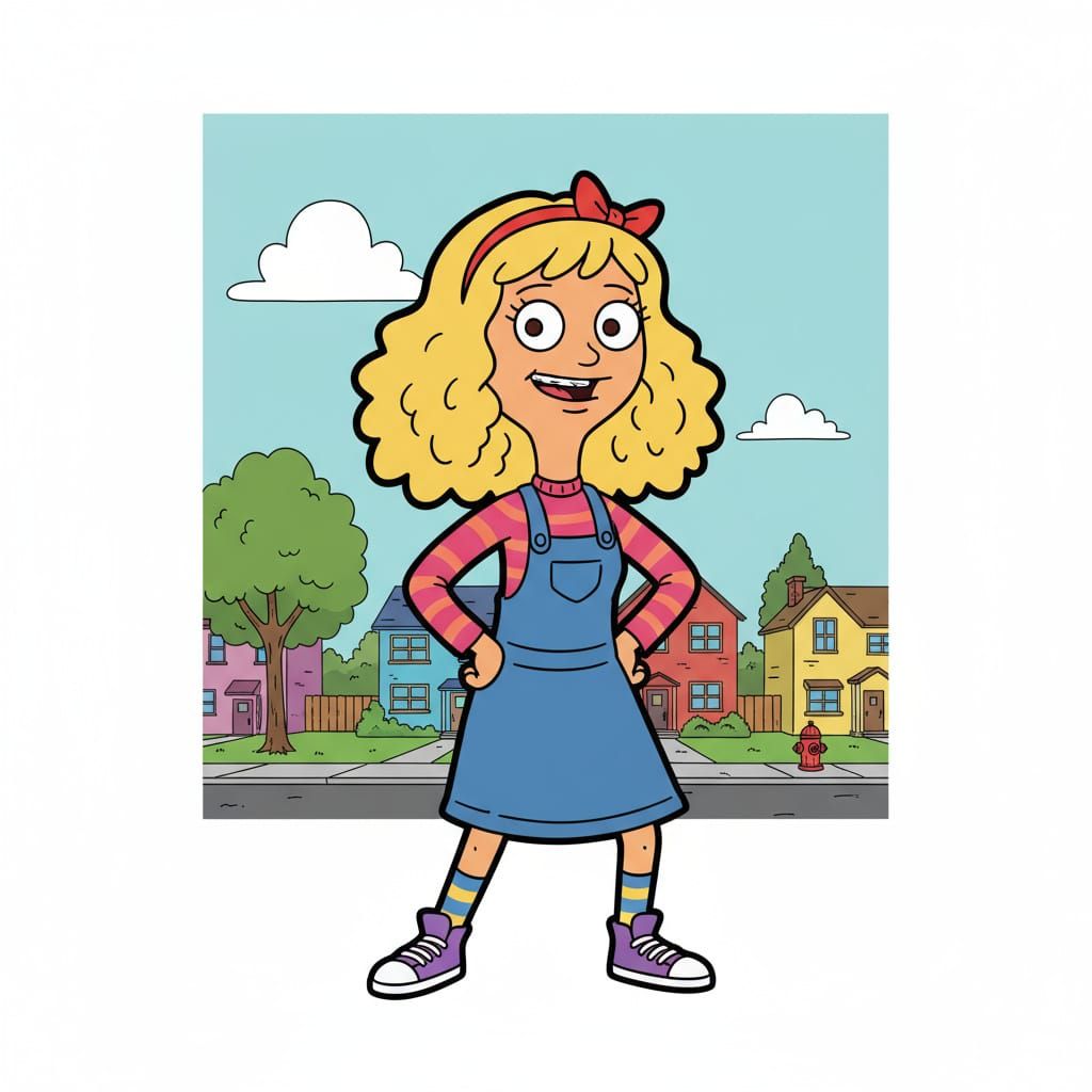 Bob's Burgers Style Female Character Portrait