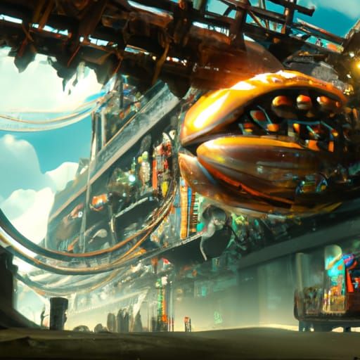 Fantastical Bean in Detailed Matte Painting