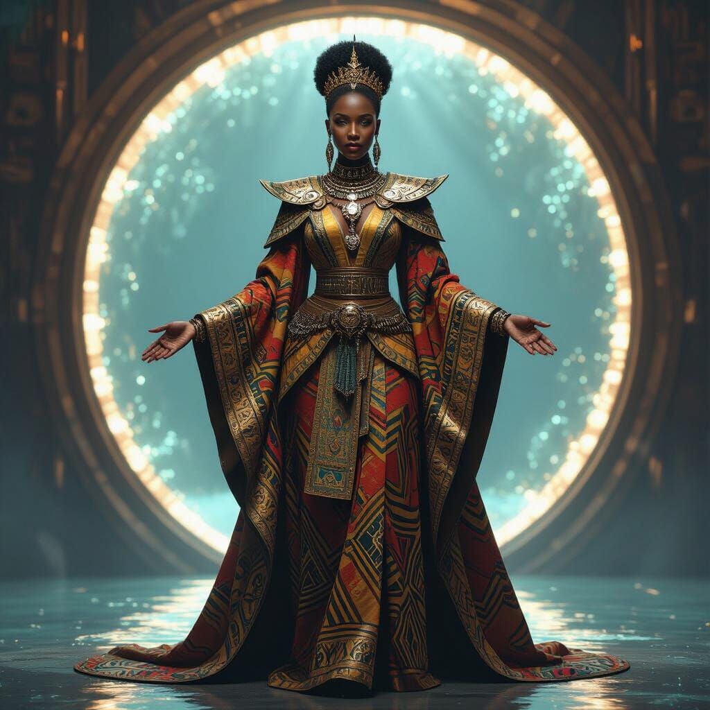 African Queen Opens Portal in Renaissance Afrofuturism