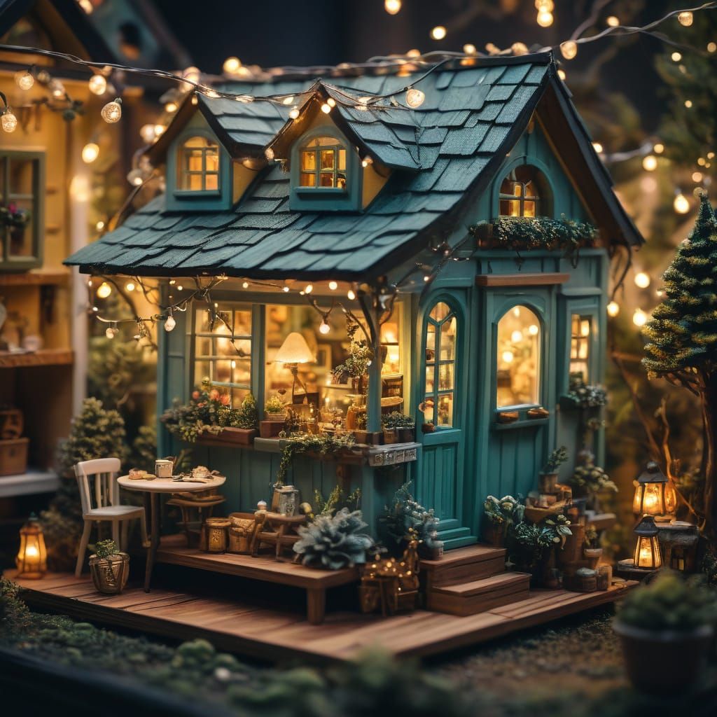 Enchanting Miniature World in Dreamlike Fantasy Art