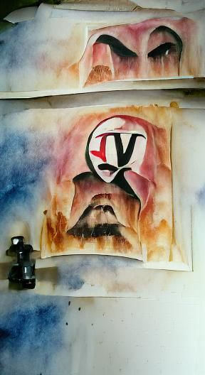 V for Vendetta Watercolor Painting