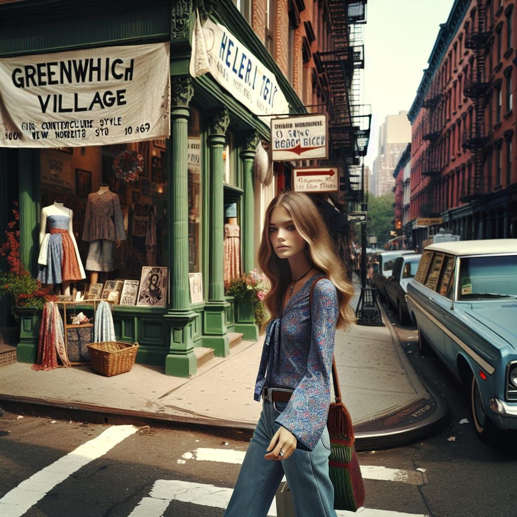 New York Greenwish Village 1970