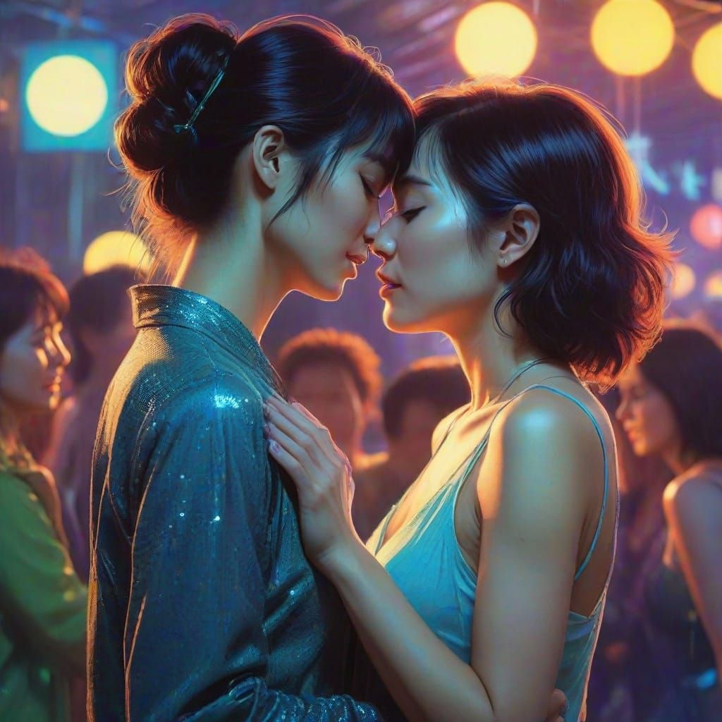 Love in Vibrant Disco Colors