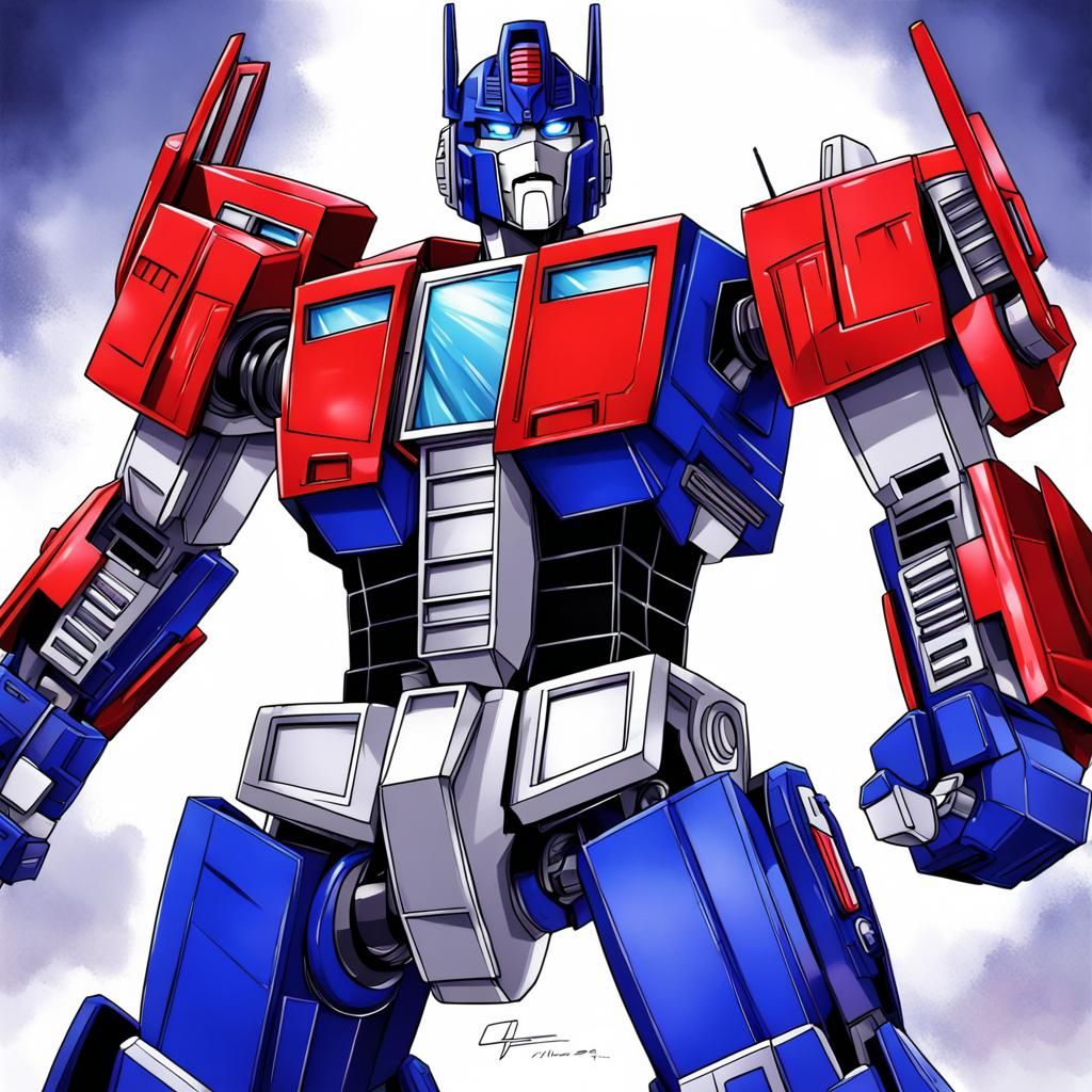 Optimus Prime G1 in Anime Style