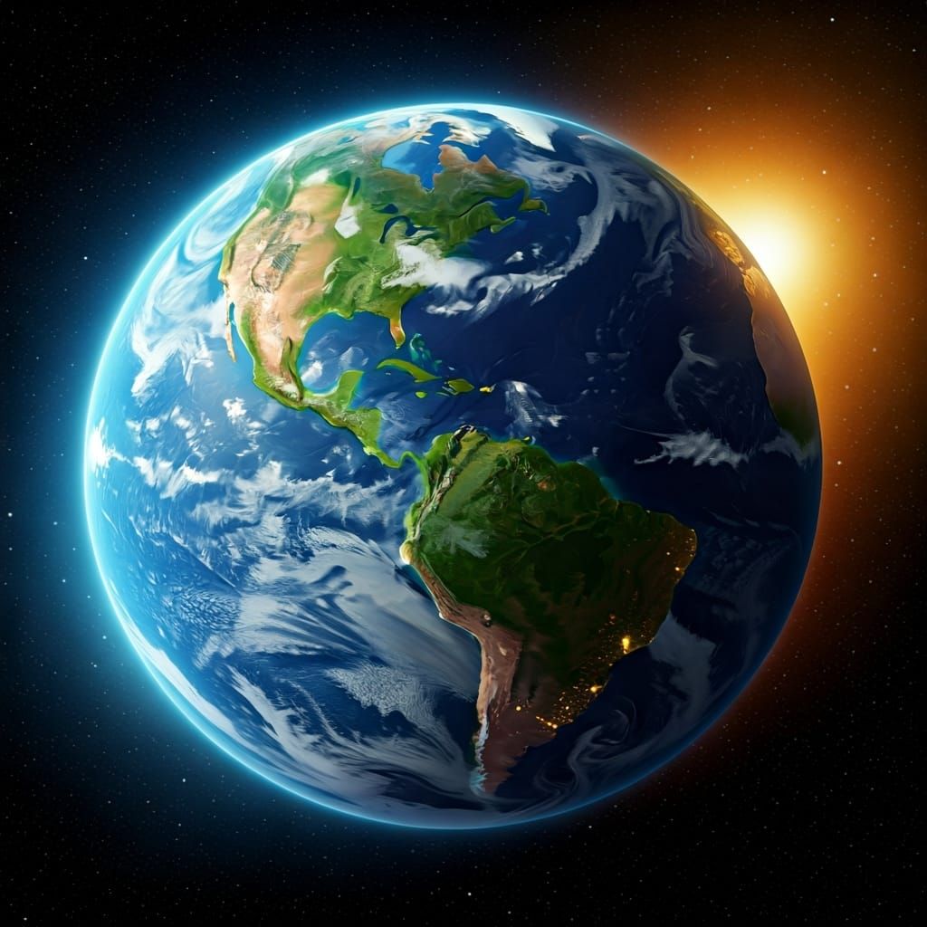 Earth from Space: A Digital Painting