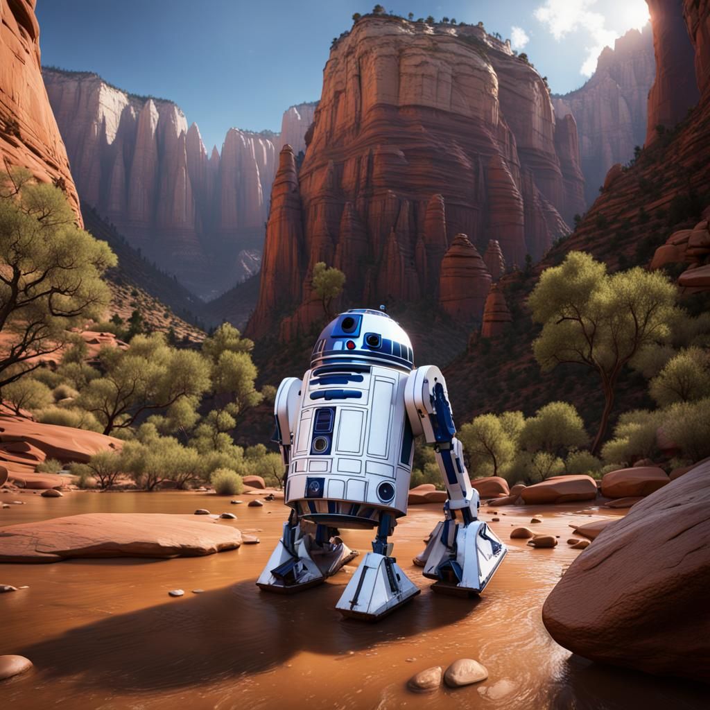 R2D2 Hiking in Zion National Park
