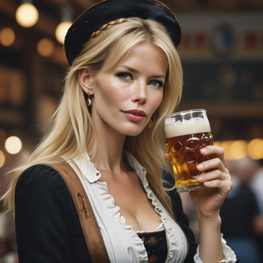 Cheers to Claudia Schiffer