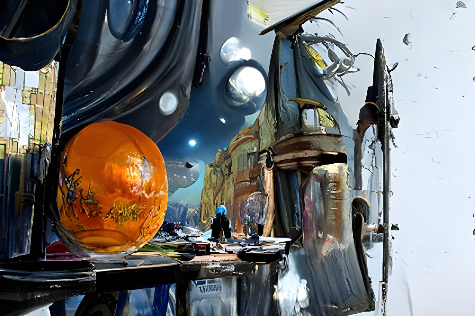 Colorful Solar System in Romanticism Style