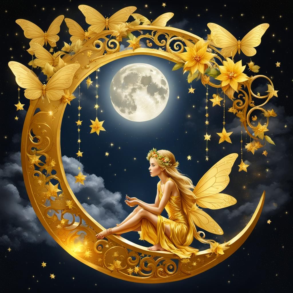 Golden Fairy on the Moon Arc