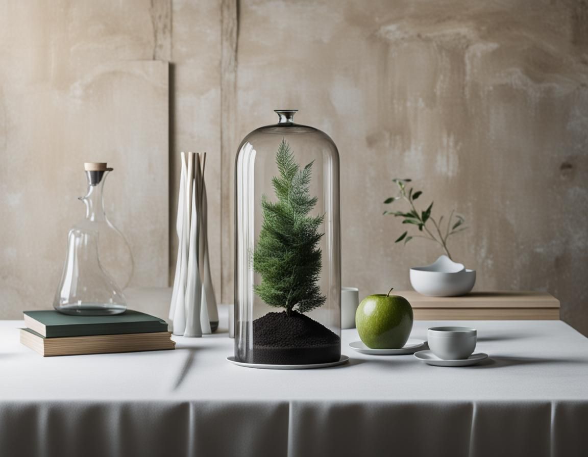 Hourglass on Table in Modern Room