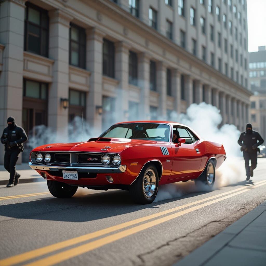 1971 Plymouth Barracuda Getaway in Cinematic Style