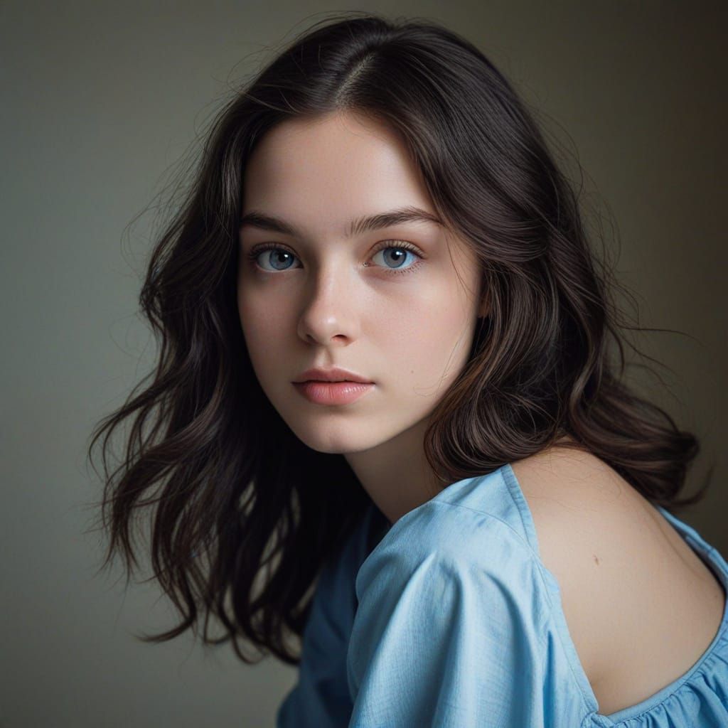 Ethereal Young Woman in Soft Focus