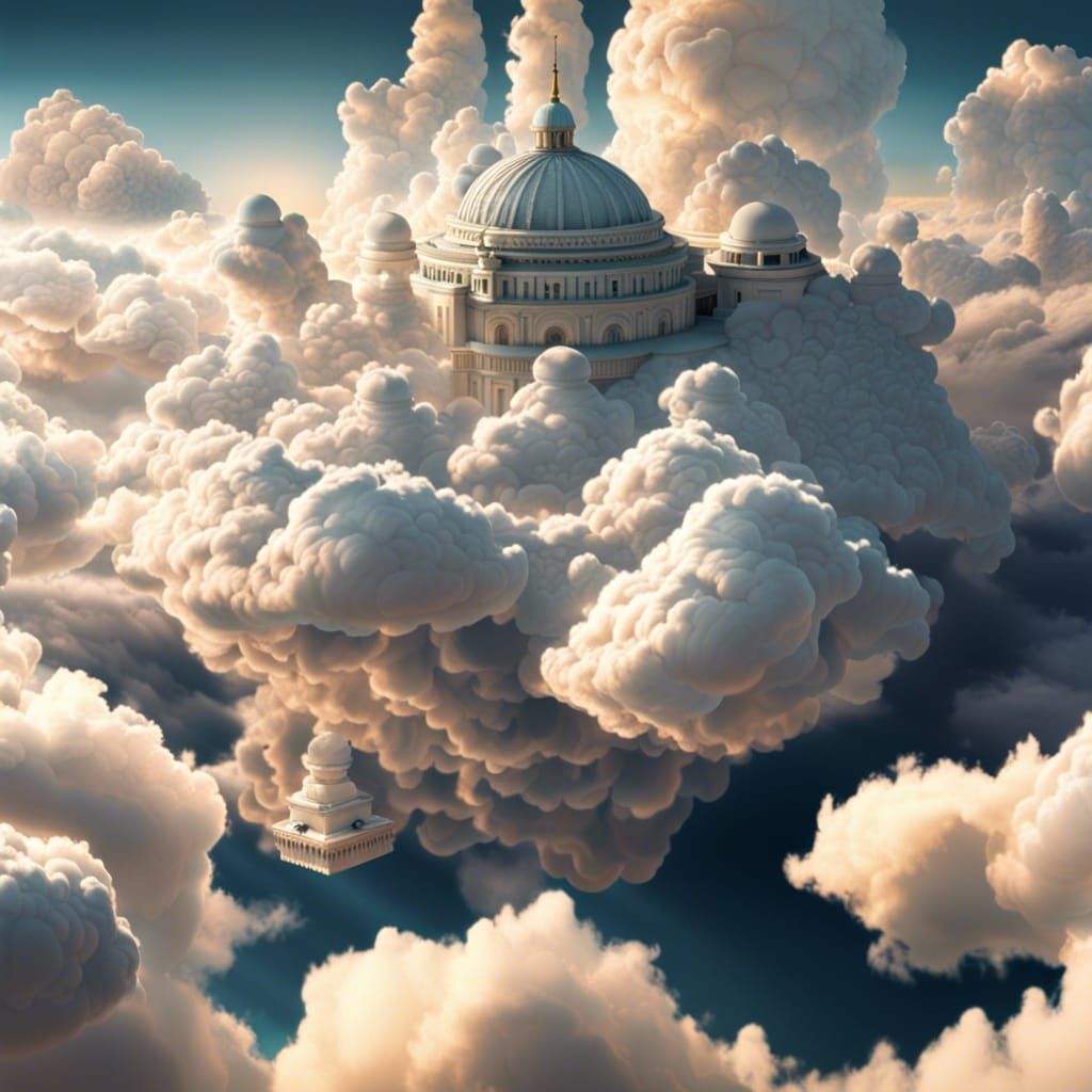 Elegant Cloud City in the Sky