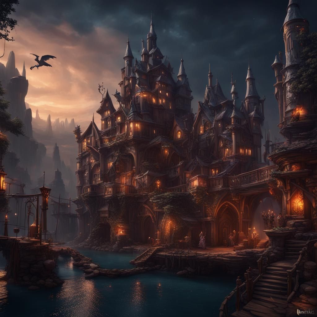 Fantastical Concept Art in Detailed Matte Painting