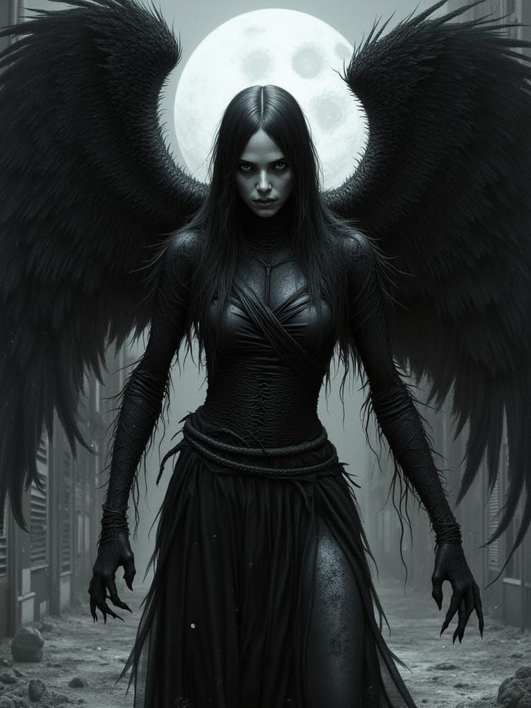 "Fallen angel, 
forever free"