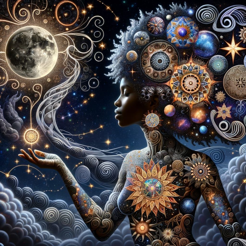 Celestial Woman: A Constellation of Dreamlike Shapes