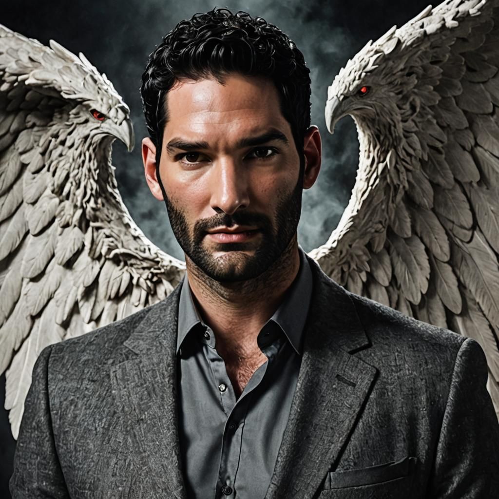 Tom Ellis as Demonic Angel Portrait