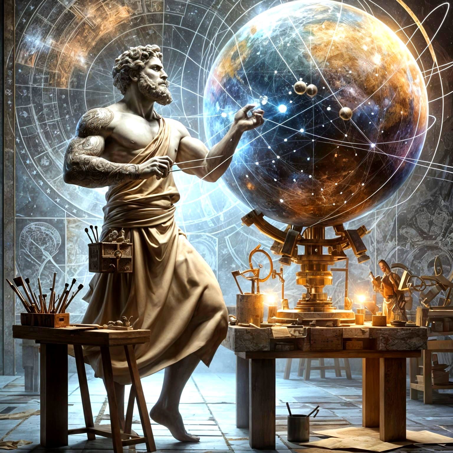 Modern Atlas Crafts Celestial Globes in Contemporary Worksho...