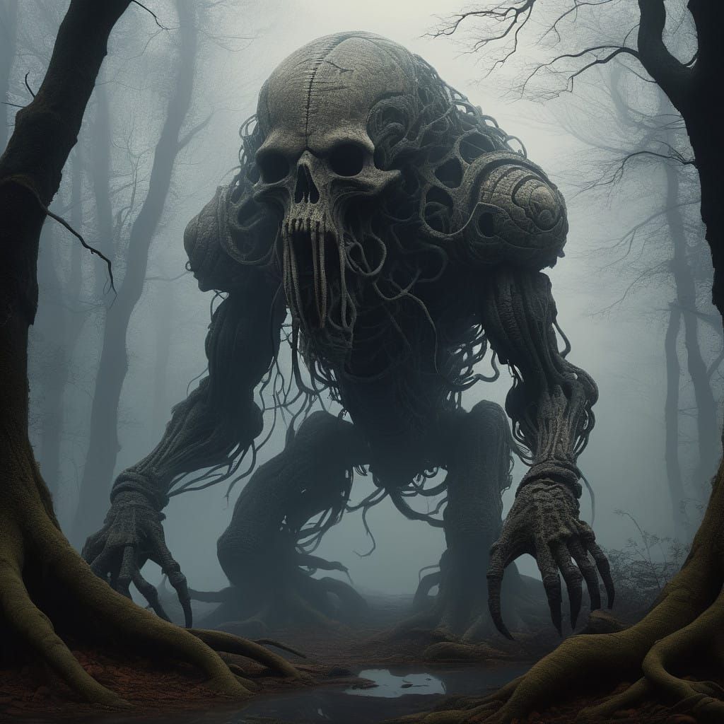 Ancient Serpent in Primordial Forest