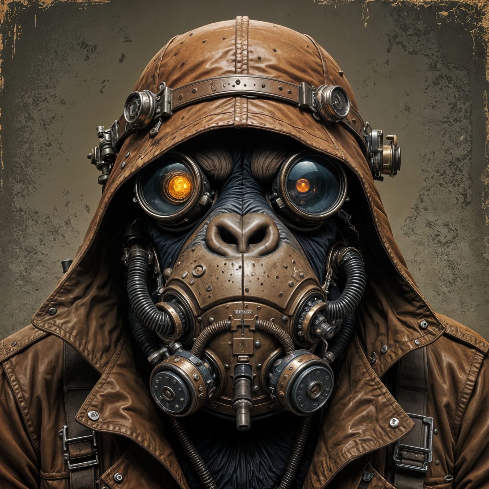Diesel-Punk Ape with Steam-Powered Jaw