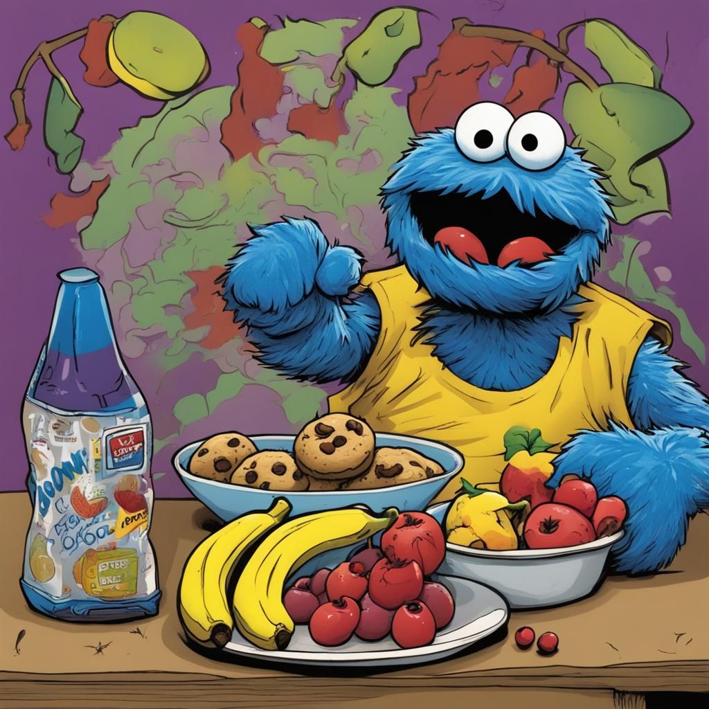 Cookie Monster has a balanced diet contrary to popular belie...