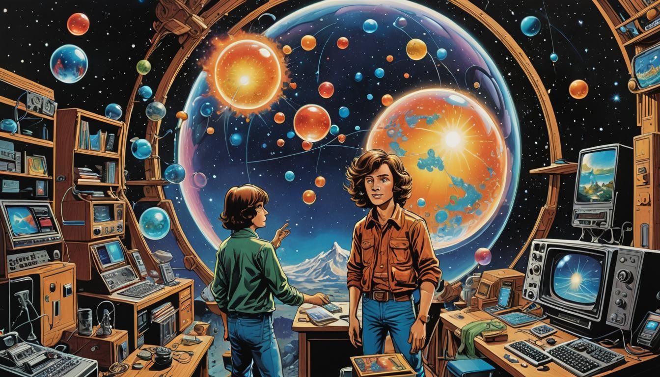 1973 Magazine Cover: Monitors and Crystals in Comic Style