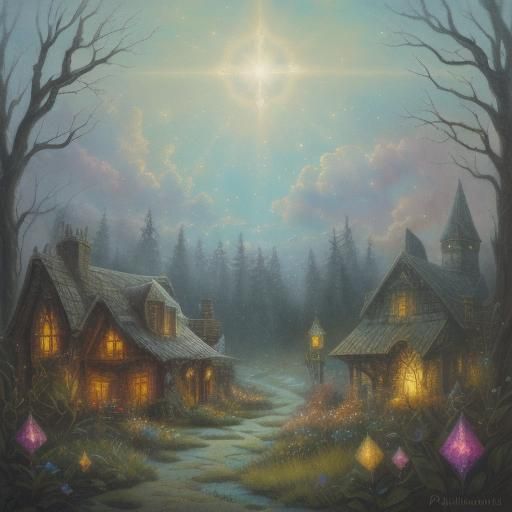 Steampunk Rabbit in Woodland: Patina Watercolor and Oil