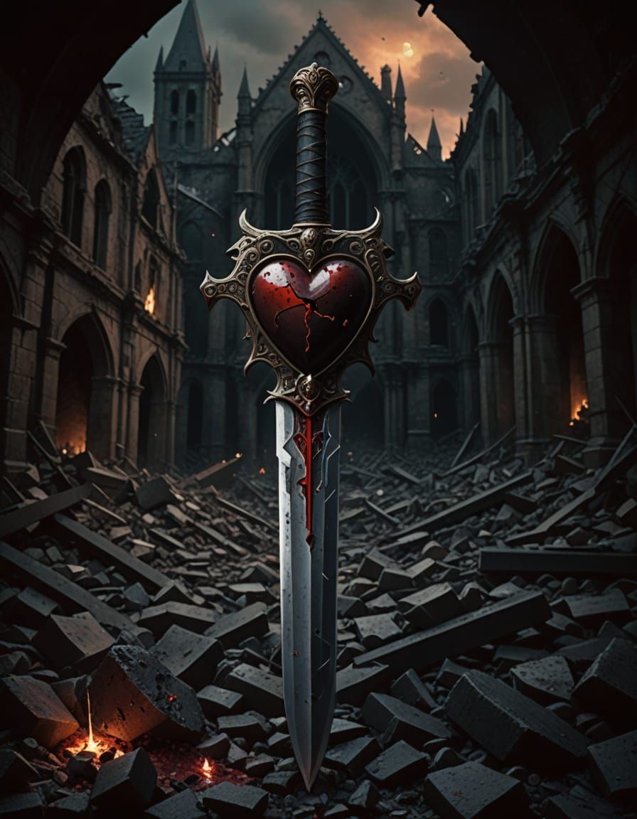 Dark Fantasy Sword in Ruins