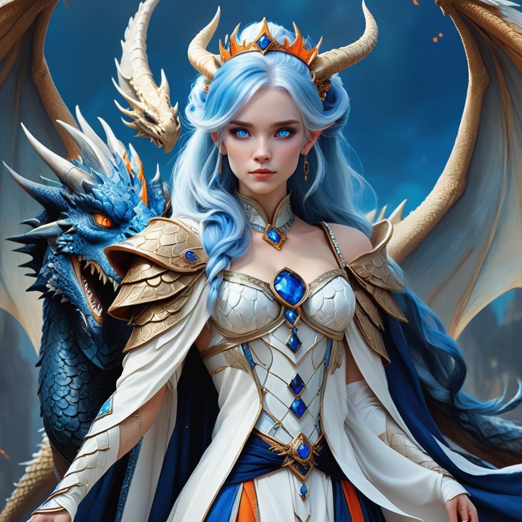 Dragon Queen Fantasy Art in Unreal Engine Style