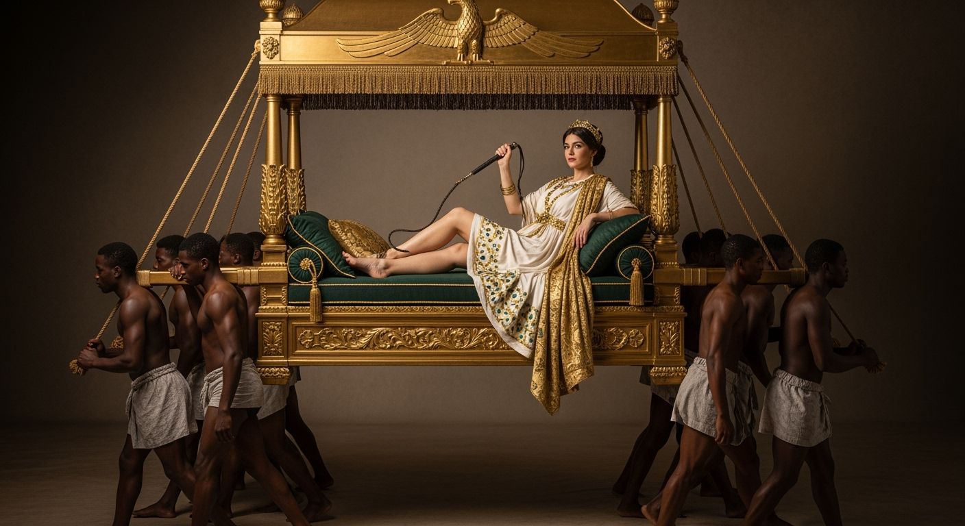 Roman Empress on Imperial Chaise Lounge
