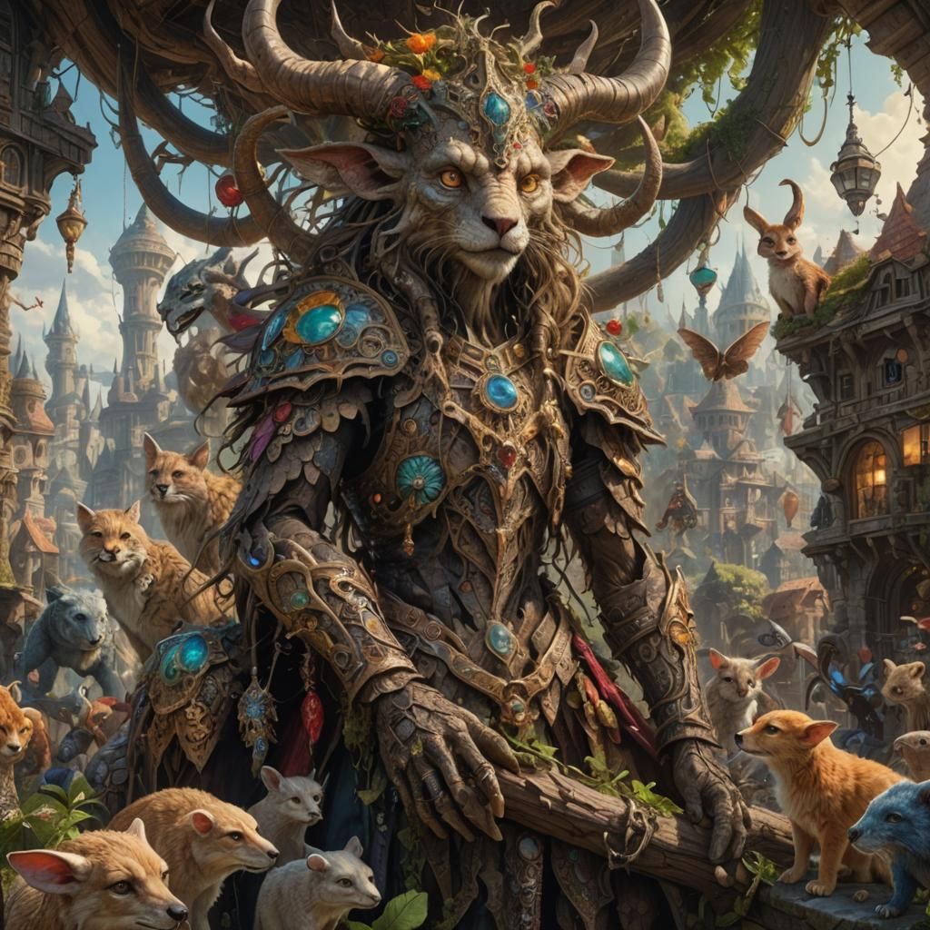 Surreal Fantasy Art with Humans and Animals