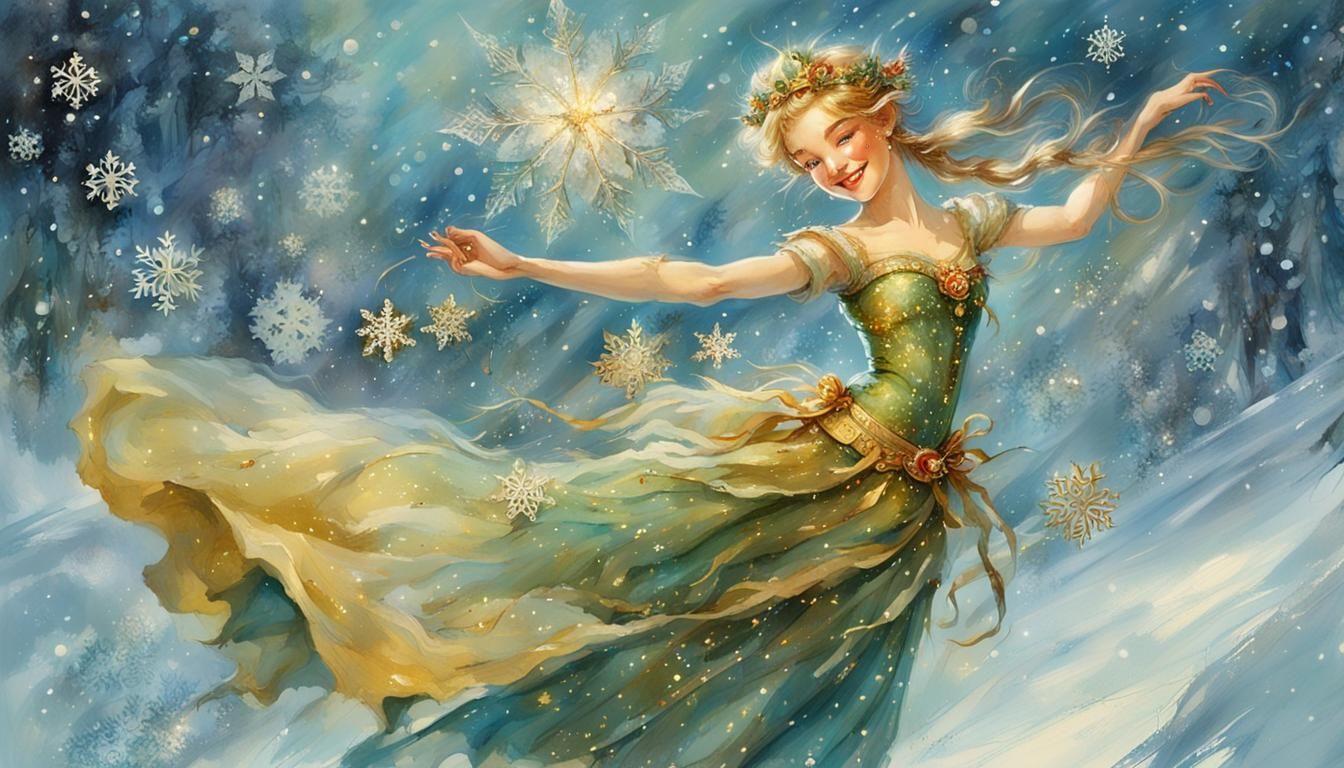 Enchanting Elf Dances in Winter Wonderland