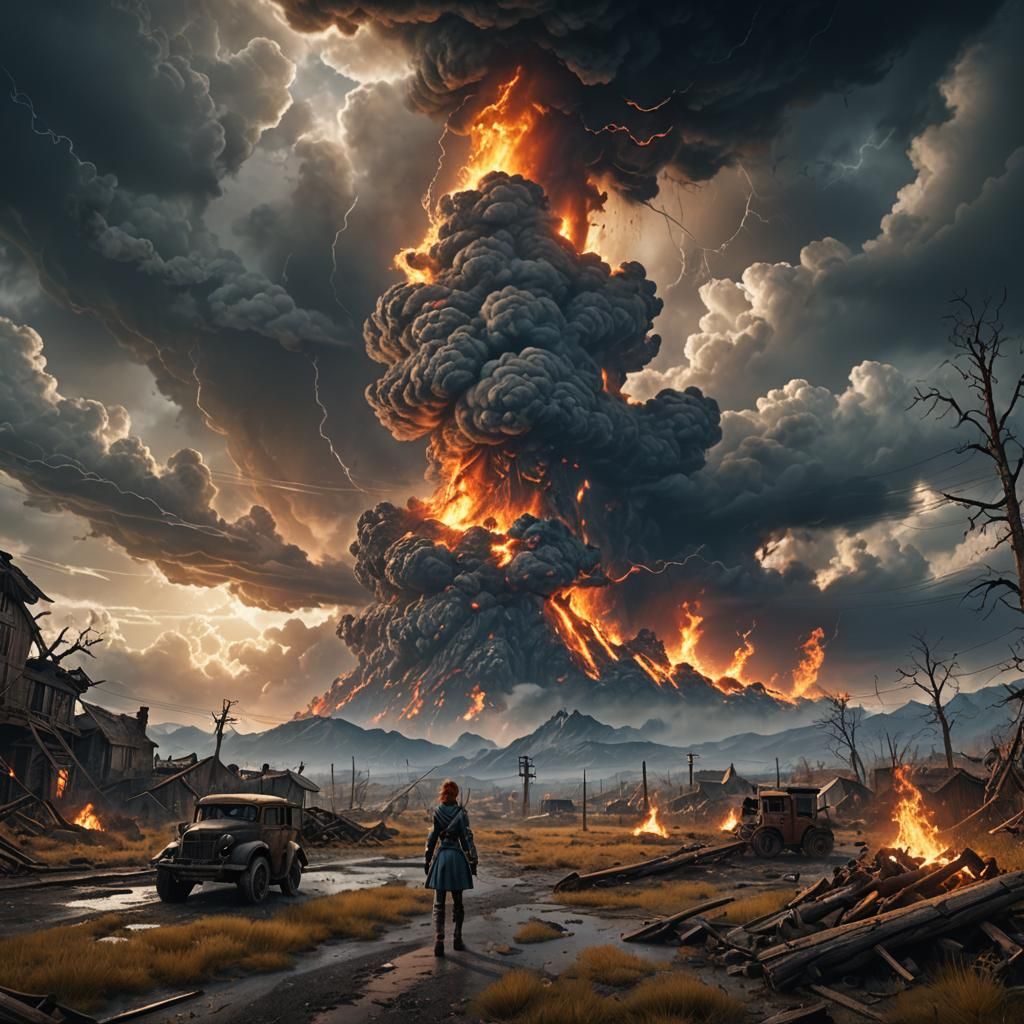 Lucy in Fallout: Flaming Sword and Stormy Skies