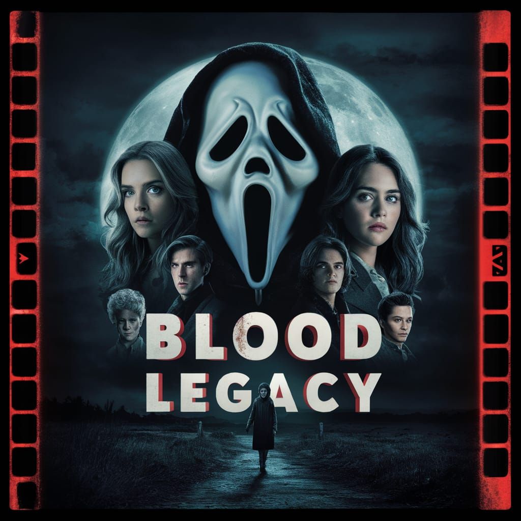 Ghostface's Blood Legacy: A Cinematic Book Cover